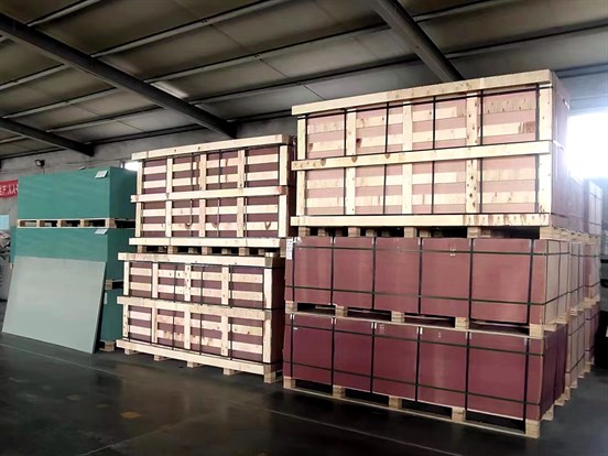 Packed UPVC plastic formwork panels ready for shipment