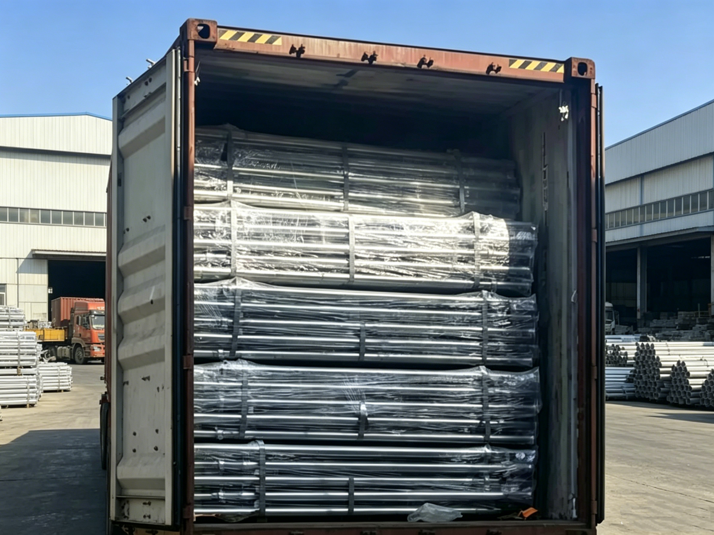Adjustable steel props pallet packing