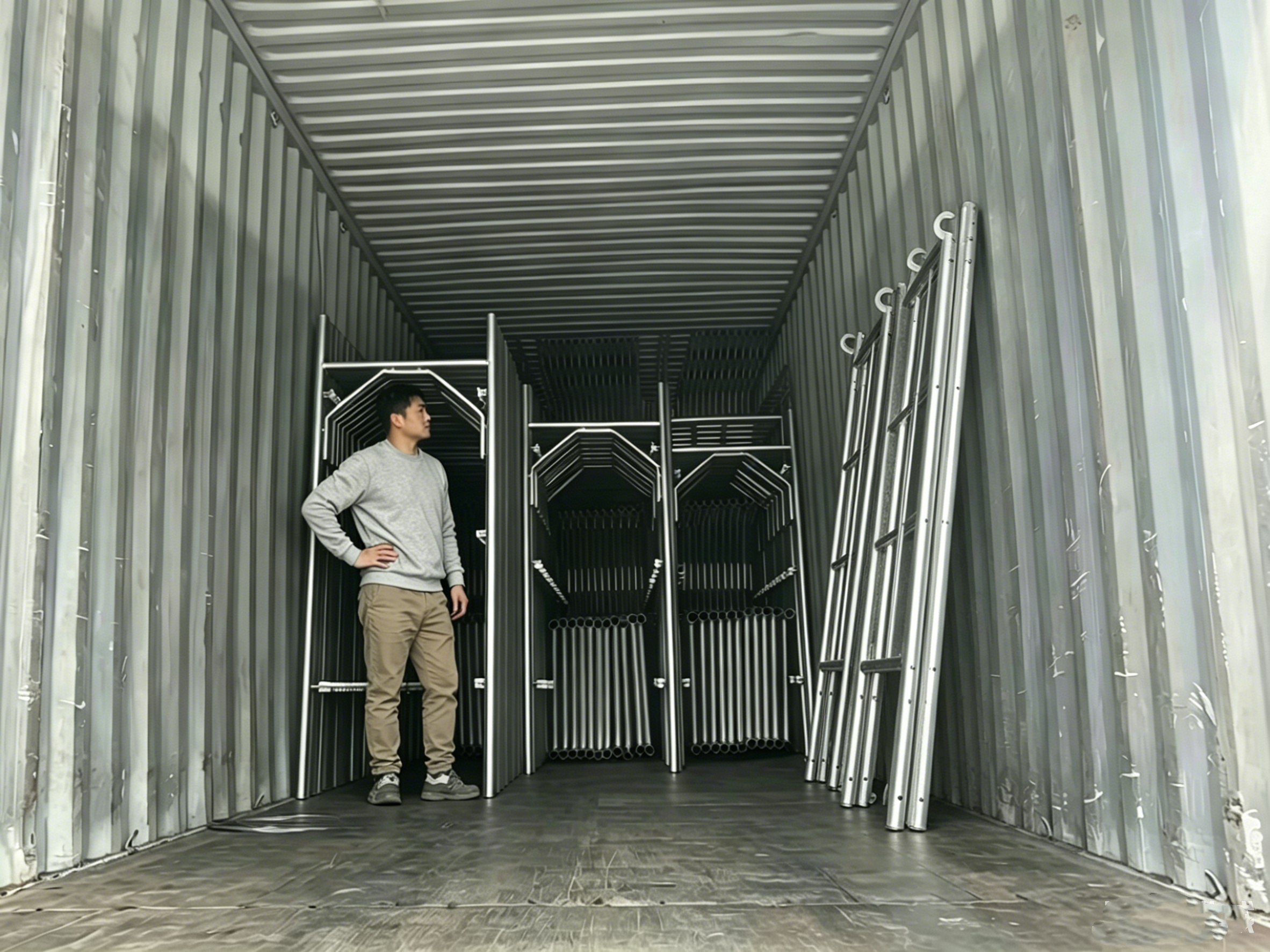 Scaffolding systems ready for delivery